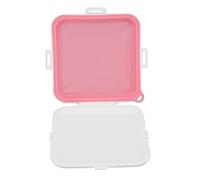 ANKROYU Sandwiches Storage Box Portable Secure Locking Lunch Box for Picnic Work Office Outing Travel PP Silicone 156g (Rojo)
