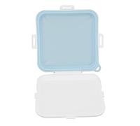ANKROYU Sandwiches Storage Box Portable Secure Locking Lunch Box for Picnic Work Office Outing Travel PP Silicone 156g (Azul)