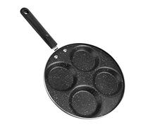 ANKROYU Sartén Antiadherente de Grado Profesional Sartén de Desayuno de Aluminio Resistente con Mango ergonómico para Chefs caseros Uso en Restaurantes Negro 24,5 cm Utensilio de C