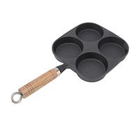 ANKROYU Sartén para huevos de 4 tazas, máquina para hacer Takoyaki de hierro fundido, sartén para cocinar huevos, sartén multifuncional para huevos