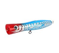 ANKROYU Señor de Pesca de Popper Grande, Superficies de Madera de maleza sólida señala 5.5 en 1.6 oz, Colores Reflectantes para la atracción de Salpicaduras de Agua, Agua de Agua d (01#)