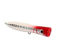ANKROYU Señor de Pesca de Popper Grande, Superficies de Madera de maleza sólida señala 5.5 en 1.6 oz, Colores Reflectantes para la atracción de Salpicaduras de Agua, Agua de Agua d (02#)