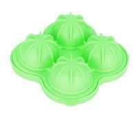 ANKROYU Silicone Ice Ball Molde Bandeja de cubos de hielo 4 hoyos BPA Ravavajín para cócteles Bar Home Bar Bar Cócteles Azules 12x12x5cm (Nuevo azul oscuro) (Verde)