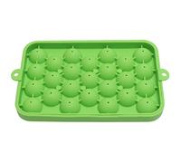 ANKROYU Silicone Ice Cube Tray Round Ice Sphere Maker 25 Grid Mini Ball Mold with Lid BPA Food Grade Easy Release for Cocktails Coffee Whiskey Home Bar Party Use Durable Quick ze (Verde)
