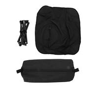 ANKROYU Silla de Luna Plegable portátil Ligera Duradera ergonómica cómoda Silla de Mochila para Acampar para Pesca en la Playa de Aluminio aleación de Aluminio Oxford Tela (Negro)
