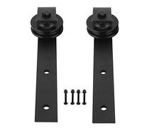 ANKROYU Sliding Barn Door Pulley Hardware Rack Hanger Roller Wheel Carbon Steel Noiseless Smooth Gliding Heavy Duty Track System for Barn Doors Wardrobes Storage Rooms Black 29 x 6
