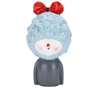 ANKROYU Small Statue Cute Toot Mouth Curly Hair Girl Ornaments Handmade Figurine Sculpture for Car Home Decorations Gifts