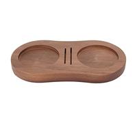 ANKROYU Soporte De Manipulación De Café, Base De Madera Para Prensa De Café, Alfombrilla De Almacenamiento De Red Para Dispensador, Accesorios Para Máquina De Café De Madera De Haya