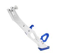 ANKROYU Soporte lateral para motocicleta Pata de cabra Aleación de aluminio Diseño antideslizante Rendimiento estable Pies de estacionamiento mecanizados CNC para motocicleta Estac (Azul)