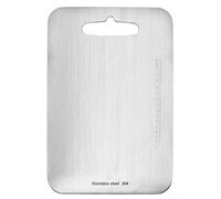 ANKROYU Stainless Steel Chopping Board Double Sided Non Slip Large Kitchen Cutting Board Heavy Duty Food Prep Board for Cooking Dishwasher Safe Durable 304 Stainless Steel (S 6.9 x 4.9 x 1.6in)