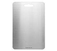 ANKROYU Stainless Steel Chopping Board Double Sided Non Slip Large Kitchen Cutting Board Heavy Duty Food Prep Board for Cooking Dishwasher Safe Durable 304 Stainless Steel (L 14.4 x 6.5 x 1.6in)
