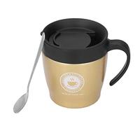 ANKROYU Stainless Steel Coffee Cup 330ml Vacuum Insulated Travel Mug With Handle Hot Cold Drink Tumbler Thermal Flask For Office Gym Outdoor Camping Cycling (Oro)