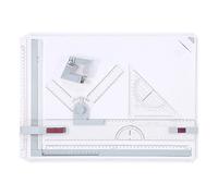 ANKROYU Tablero de dibujo profesional A3 Mesa de dibujo con 2 reglas paralelas y 2 clips de esquina Diseño ergonómico para arquitectos ingenieros artistas blanco 51 cm x 36,5 cm