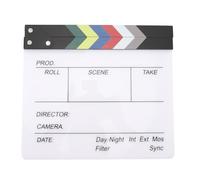 ANKROYU Tablilla de película acrílica Profesional Pizarra de película con Marcas claras para directores Producción cinematográfica Fotografía Videos Musicales Tablero de claqueta p