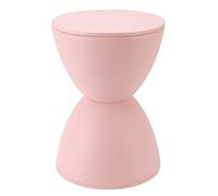 ANKROYU Taburete en Forma de Reloj de Taburete de plástico Redondo para baño Sala de Estar Muebles para el hogar Modernos a Prueba de Agua de 30 cm de diámetro 42 cm de Altura asi (Rosado)