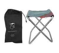 ANKROYU Taburete plegable portátil premium marco de aluminio pesado compacto asiento de tela oxford liviano para acampado al aire libre café color verde oscuro 11x10.6x11.8 pulgada (Gran verde oscuro)