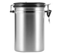 ANKROYU Tanque Sellado de Acero Inoxidable Olla de Almacenamiento de Té en Grano de Café con Válvula de Evacuación de Aire Indicador de Fecha Temporizador de Frescura Válvula de Es (1,8 L [Contiene