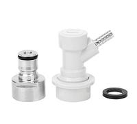 ANKROYU Tapa de carbonatación de gas Bloqueo de bola Adaptador de conector de barril de elaboración casera de acero inoxidable Resistente a alta presión Diseño sin fugas para cerve