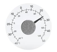 ANKROYU Termómetro para exteriores, medidor de temperatura transparente adhesivo con sensor bimetálico para puerta de ventana de granja, acero inoxidable de 4,3 pulgadas de diámetr