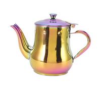 ANKROYU Tetera de acero inoxidable de 500 ml con filtro de malla Tetera de café premium a prueba de herrumbre para cocina casera Mango ergonómico Boquilla aerodinámica Fácil de lim (Azul)