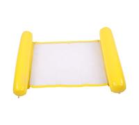 ANKROYU Thickened PVC Inflatable Floating Bed, Convenient Pool Lounger with Airlock Valves, Water Hammock for Swimming Pools Lakes Photos Summer Relaxation Adults (Yellow)