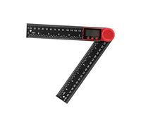 ANKROYU Transportador de ángulos digital 2 en 1 con perilla de bloqueo. Medición de alta precisión con resolución de 0,05°. Gran pantalla LCD. Plástico ABS ligero para trabajos de (200 mm)