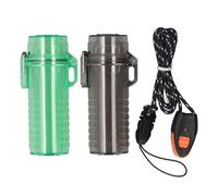ANKROYU Tubo de almacenamiento de bolsillo a prueba de agua de plástico para acampar, contenedor organizador portátil hermético para viajes al aire libre, senderismo, aventuras, (Black+Green)