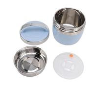 ANKROYU Vacuum Insulated Lunch Box Stainless Steel 1.5L Double Wall Thermal Food Container Leak Proof Box for Office Workers Students Travel Picnic (Azul)