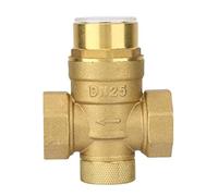 ANKROYU Válvula reductora de presión de agua de latón de 1 pulgada con manómetro Válvula reguladora de presión de alta resistencia para de plomería doméstico Control de flujo de a