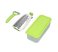 ANKROYU Vegetable Cutter Stainless Steel Multifunctional Portable Veggie Chopper Onion Slicer for Kitchen Home Cooking Food Prep 304 Stainless Steel Collapsible Design with Storage (Verde)