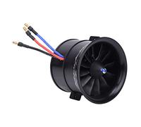 ANKROYU Ventilador entubado EDF de 70 mm y 12 aspas con motor sin escobillas, hélice de alto empuje para aviones RC, de ventilador compuesto ligero para entusiastas de los modelos (KV3400 4S EDF 70