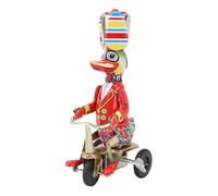 ANKROYU Vintage Duck On Bike Lata Hecha a Mano Retro Wind Up Clockwork Mecánico Regalo Coleccionable único para Adultos Decoración de la Oficina en el hogar Material de hojalata du