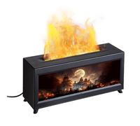 Ankrs Difusor Aceites Esenciales, 7 Llamas De Chimenea Coloridas Humidificador De Aire, 4 Temporizadores Apagado Sin Agua Humidificador Aceites Esenciales con Control Remoto (Castillo)