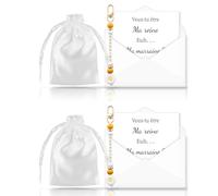 ANKUOFUA Cadeau Marraine Noël Porte-Clés 2 Set Cadeau Demande Marraine Annonce Veux Tu Être Ma Marraine Carte Annonce avec Enveloppe, Cadeau pour Annonce Grossesse Baptême Communion Anniversaire Noël