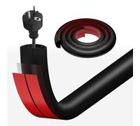 ANKUOFUA Canaleta de cable autoadhesiva negra flexible - 2 cm x 1 m, bandeja de cable de PVC oculta, mini cubierta para cables para pared, suelo y TV, canales de cable, ideal para casa, oficina