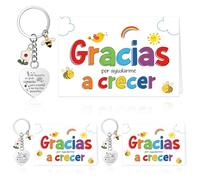 ANKUOFUA Regalo Profesora Infantil, 3 Pack Regalos Originales para Profesores, Regalo Profesora Primaria 3 Llaveros Profesoras & 3 Tarjeta Profesor Regalo Maestra Infantil Regalos Profesora Guarderia
