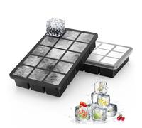 Ankway 2 Piezas Cubiteras para Hielo Silicona con Tapa, 30 3,2cm Bandejas de Cubitos de Hielo Cuadrados, Ice Cube Tray sin BPA, para Frutas,Puré de Frutas, Zumo