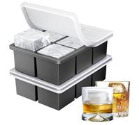 Ankway Cubiteras para Hielo Grande, 2 Confezioni Cubitera Silicona con Tapa, in BPA, Cubitos de Hielo de Calidad Alimentaria para Whisky, Cócteles y Bebidas Refrigeradas, Apto para Lavavajillas