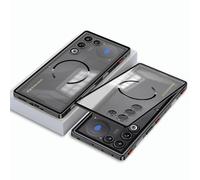 Anlalish Compatible con Redmagic 11 Air funda transparente con cierre magnético 2 en 1, diseño de protección, fina funda para teléfono móvil, resistente a los golpes, color negro, funda protectora
