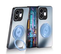 Anlalish Funda inteligente compatible con Honor 600 Smart Case de policarbonato duro mate, a prueba de golpes, funda magnética para teléfono Honor 600 Smart con soporte, color azul