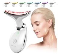 ANLAN Masajeador Facial Reafirmante, Masajeador Cara Cuello Electrico para Reducir Microcorrientes Lifting Antiarrugas, EMS GUA SHA Dispositivos con 7 Colores Luz Terapia