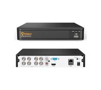 Anlapus 1080P H.265+ 8 Canales Video Grabador de Vigilancia DVR para Kit de Cámaras de Seguridad, Detección de Movimiento, Acceso Remoto P2P