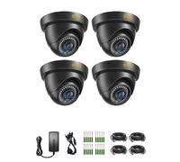 Anlapus 4pcs 1080P Cámara de Vigilancia Seguridad Exterior para 2MP TVI DVR Kit, Visión Nocturna Clara