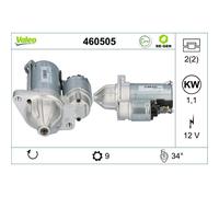 Anlasser Starter 12 V 1,1 kW 9 Dientes VALEO 460505 para MERCEDES-BENZ C-KLASSE