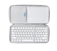 Anleo Funda rígida de viaje para teclado Apple Magic MLA22LL/A + Trackpad 2 MJ2R2LL/A + mouse Bluetooth (gris, nailon)