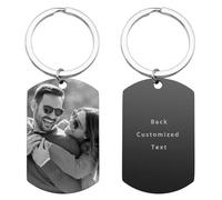 Anlewo Llavero personalizado de acero inoxidable, perfecto para chicos y chicas - Un regalo elegante para cumpleaños, bodas, Navidad, el Día del Padre y San Valentín.