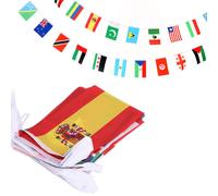 Anley 100 pases Flag de cuerda Bunting Bunting Pennant Banner Decoracin para la gran inauguracin Eventos de la fiesta del bar de deportes - 82 pie