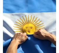 Anley Rip-Proof Double Sided 3-Ply Argentina Flag 3x5 Ft - Canvas Header and Wrinkle Resistant - The Longest Lasting Argentinian National Flags 3X5 Ft