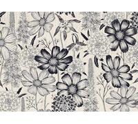 ANLIKY-Pro Papel pintado autoadhesivo con motivos botánicos, papel de contacto despegable y pegable, 44X300CM lámina decorativa extraíble con motivos ornamentales dibujados a mano para muebles.