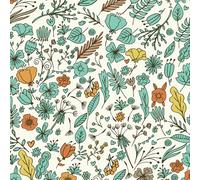 ANLIKY-Pro Papel pintado autoadhesivo de ramas y hojas de colores, 44X300CM, papel de contacto despegable y pegable, película decorativa removible para muebles.